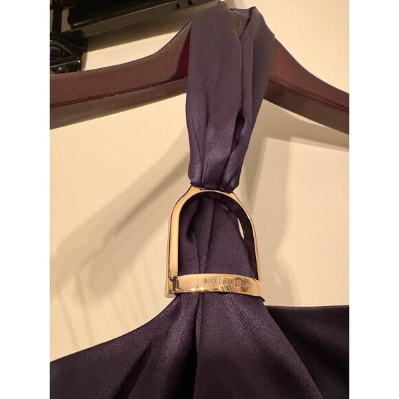 Ralph Lauren Collection Purple Label Silk Halter Midi Dress Cocktail Formal 2 - Picture 11 of 14